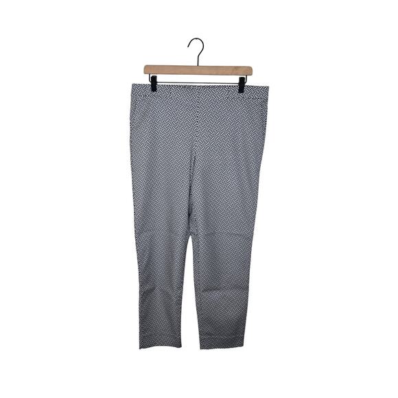 J. JILL Essential Slim Ankle Geometric Print Pants Size 14 - Picture 1 of 5